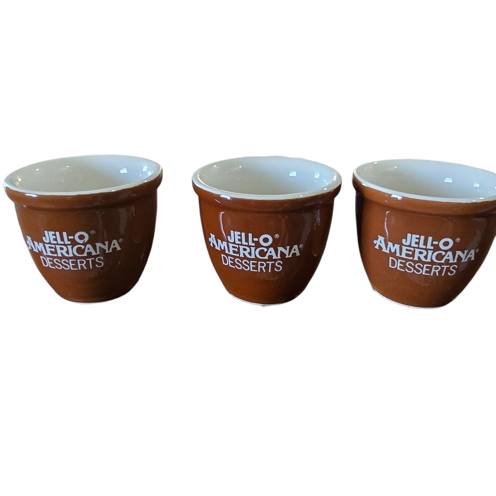 Jell-o Americana Dessert Cups/Crocks Set Of 3